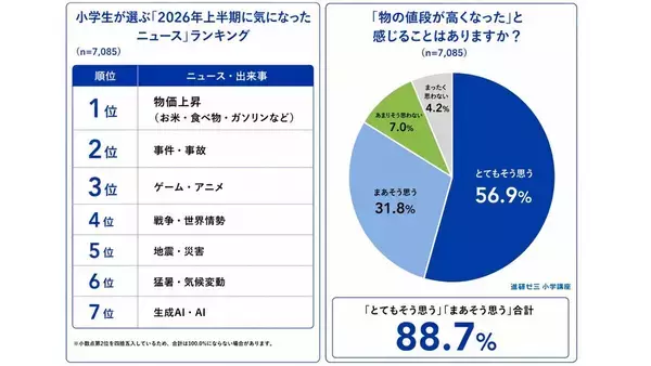 小学生の88.7%が物価高を実感、 「お菓子が買えない」の声も