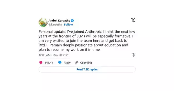 OpenAIの共同創業者Andrej Karpathy氏がAnthropicに参画、事前学習とセキュリティを強化