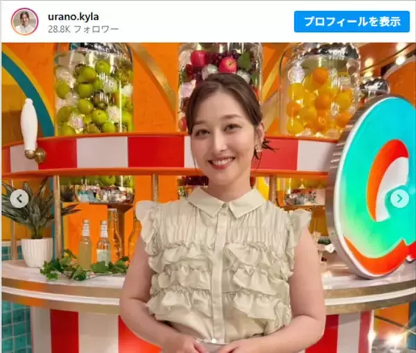 TBS3年目クールビューティ美女、キュートなノースリーブ衣装に反響「美しすぎる」