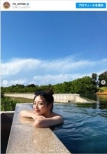 「癒されたぁああああ」内田理央、プールでリラックス中　“ご褒美旅行”を報告
