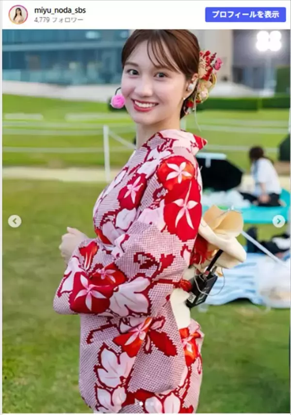 静岡の新人女子アナ23歳、かれんな浴衣姿　花火中継オフショットに反響「超可愛い～」