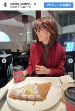 柏木由紀子77歳、鮮やか“赤コーデ”に反響「チャーミングで憧れ」「素敵です」