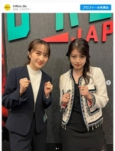 今田美桜＆百田夏菜子が“バチバチ”　戦闘態勢のふたりに「世界一かわいいバトル」＜トリリオンゲーム＞