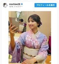 望月理恵、涼しげな浴衣姿にファン「釘付けです」