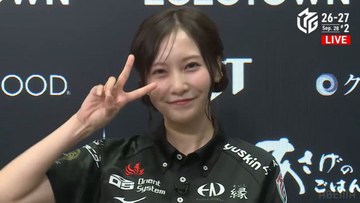 佐野ひなこMリーグ初勝利！　5万点台トップ　インタビューでは涙