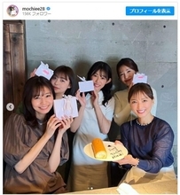 望月理恵、“セント・フォース”美女軍団とランチ「完全に私保護者です」