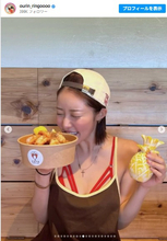 王林、夏満喫中の姿に反響　背中ざっくりワンピ姿に「スタイル抜群」