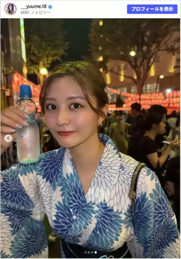 “世界で最も美しい顔100人”選出の美女30歳、うなじ美しい浴衣姿に反響
