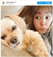 桐谷美玲、愛犬の衝撃的な“寝顔”　ファン驚き「寝てるの？笑」