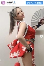 加藤紗里の“不知火舞”コスプレに反響　「すごいスタイル」の声