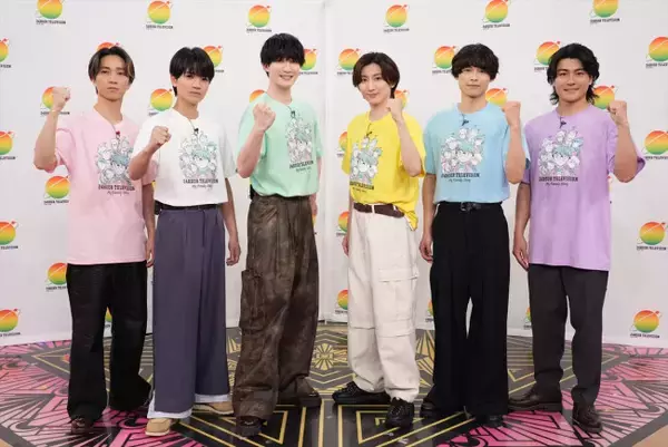 SixTONES、『24時間テレビ49』チャリティーパートナー就任　『名探偵コナン』チャリTシャツは過去最多6色で展開