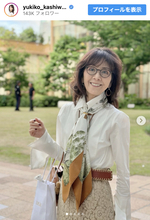 柏木由紀子78歳、スカーフコーデにネット絶賛「素敵すぎる」「可愛い」