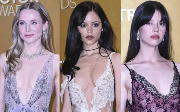 アクター賞を彩ったセレブのシアールック　ランジェリー風から“抽象画”ドレスまで