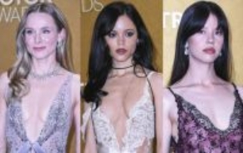 アクター賞を彩ったセレブのシアールック　ランジェリー風から“抽象画”ドレスまで