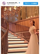 白石麻衣、出演ドラマのドレスオフショが美しすぎ「プリンセス」「天使がいた」