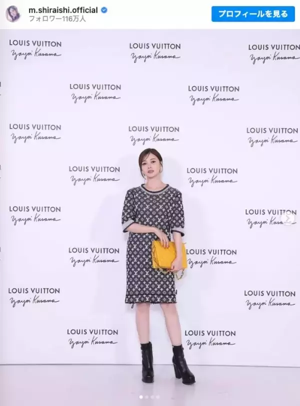 白石麻衣、ルイ・ヴィトンのワンピース着用　「美しすぎ」「最高の組み合わせ」
