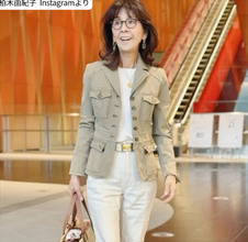 柏木由紀子78歳、グレージュコーデ姿がスタイル抜群！　「若々しくて素敵」「髪も美しい」