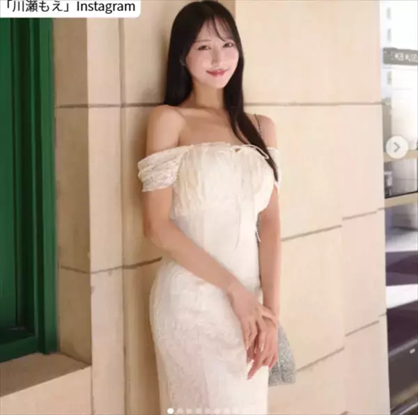 168cm人気レースクイーン、オフショルダーの白ドレス姿が「美しすぎ」「スゴイ」　ラスベガスを満喫