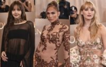 ジェニファー・ロペス＆BLACKPINKリサ＆ジェニファー・ローレンス、シアーな大胆ドレスで競演