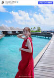 「能條愛未、夫・中村橋之助と新婚旅行へ！　モルディブの美しすぎるビーチショットに反響」の画像1