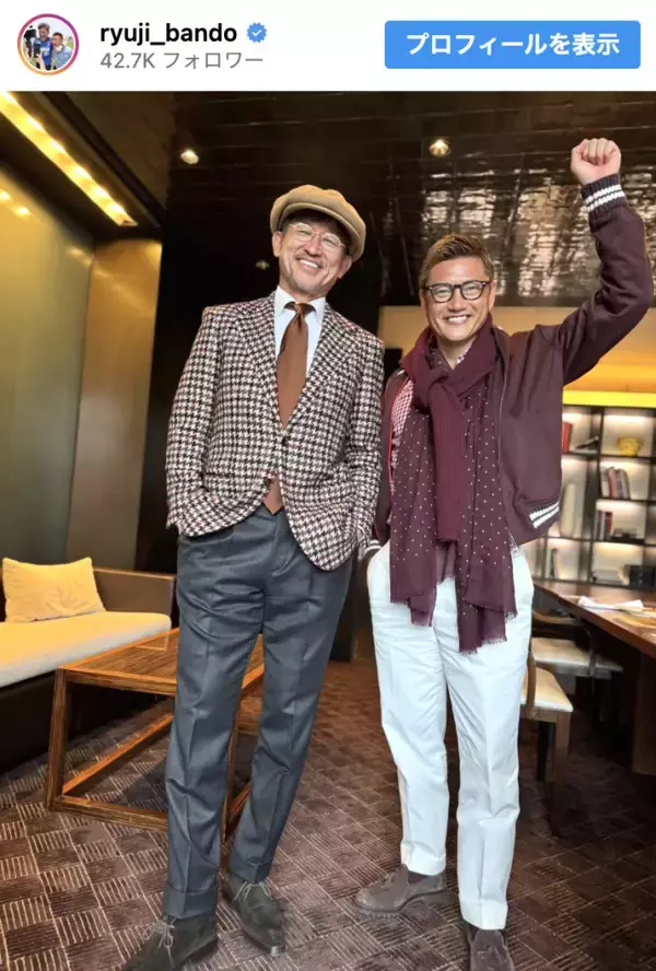 キングカズが59歳！　元日本代表がダンディすぎる2ショット公開