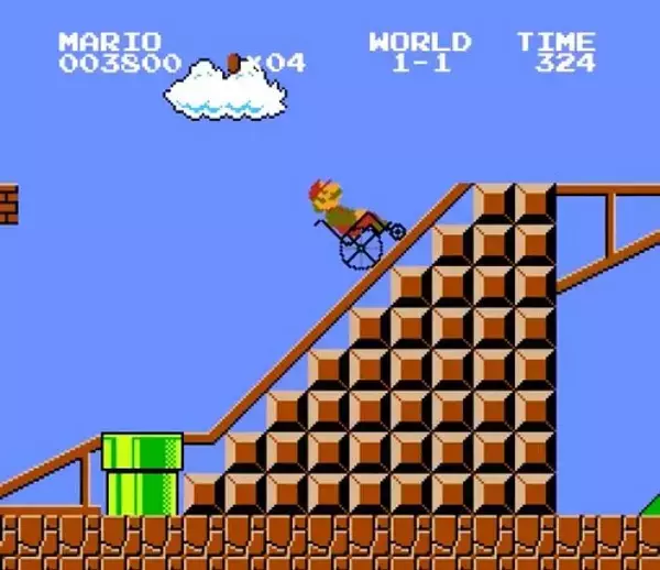 「マリオが車椅子生活になってしまったら…バリアフリーを訴える動画が話題」の画像