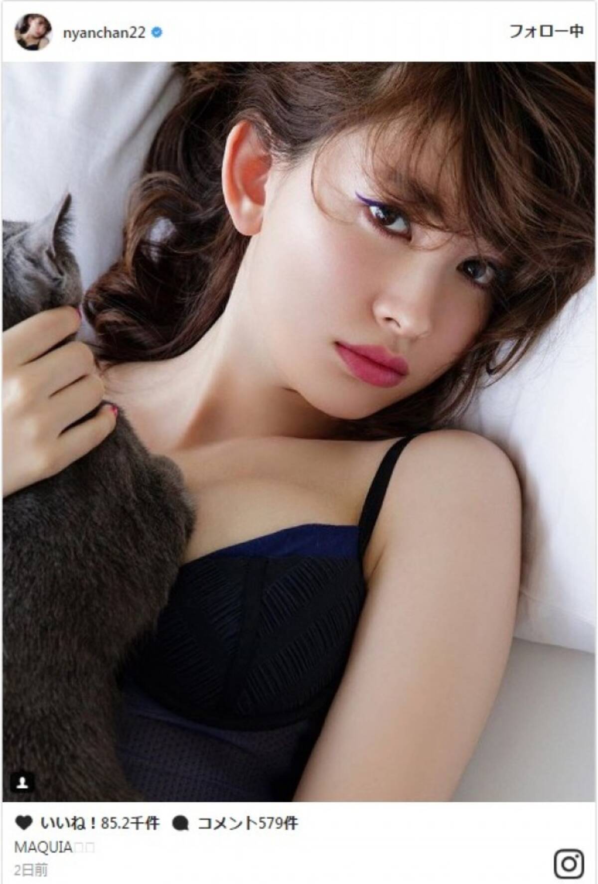 小嶋陽菜 ベッドで 挑発 セクシーショット披露に反響 ドキッとした 17年6月25日 エキサイトニュース