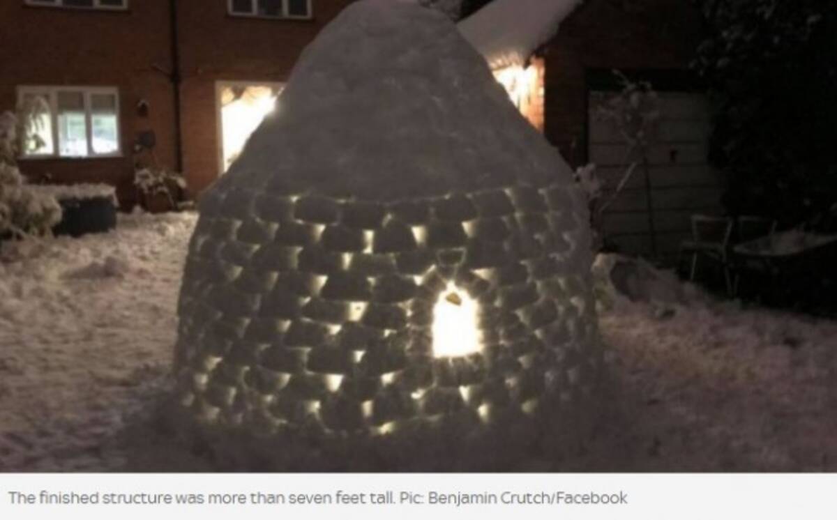イヌイットの雪の家 イグルー を 500個の雪のレンガで手作り 17年12月31日 エキサイトニュース