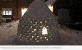 「イヌイットの雪の家「イグルー」を、500個の雪のレンガで手作り」の画像1