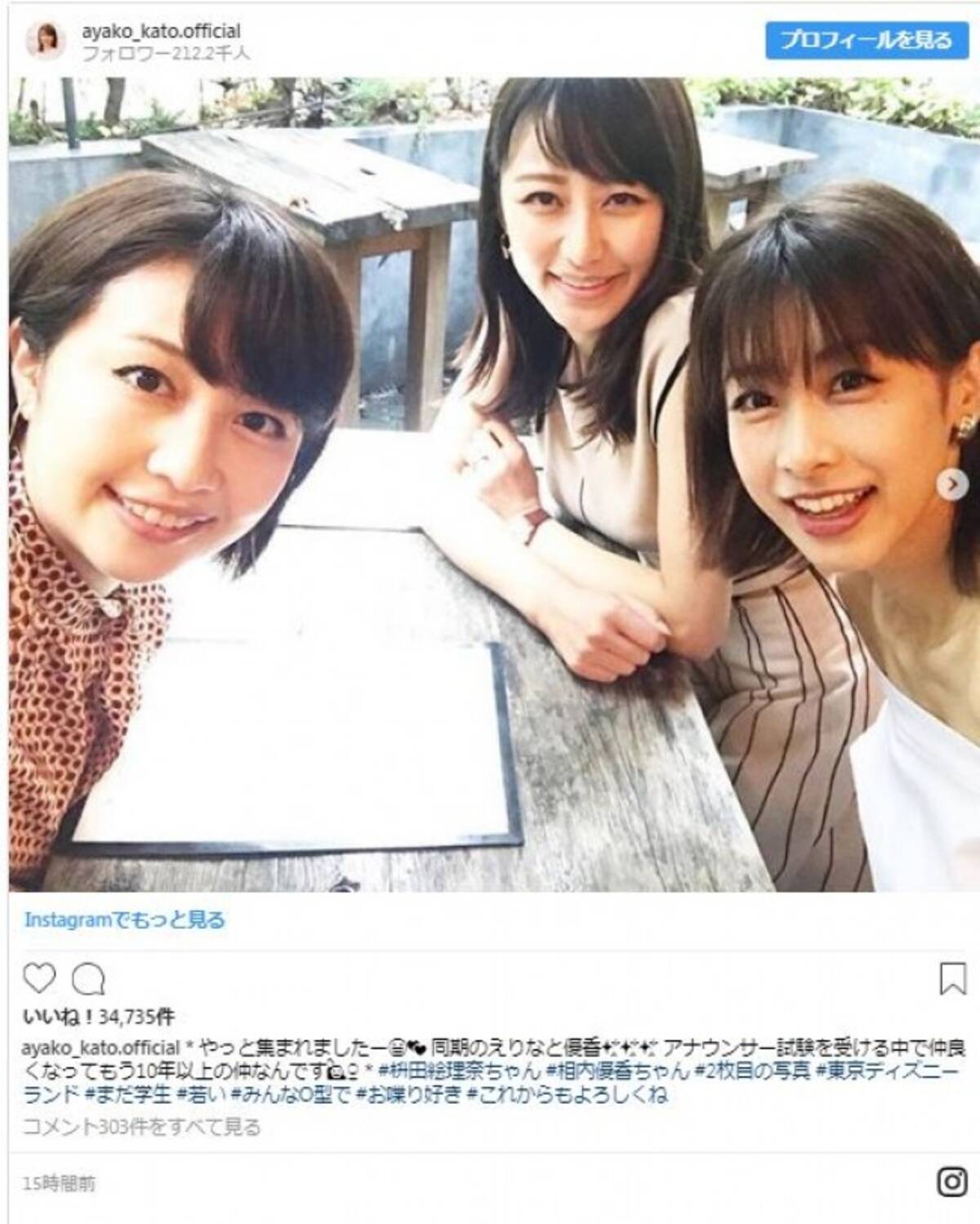 加藤綾子 同期アナとの学生時代の写真披露に コギャルの名残が の声 18年9月4日 エキサイトニュース
