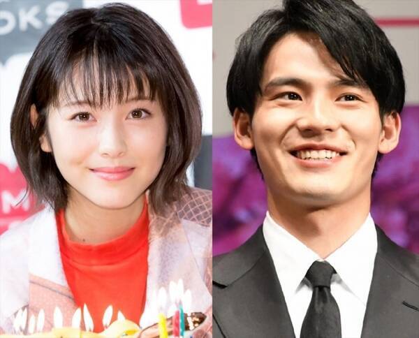 浜辺美波 岡田健史 身長差24cm見下ろしオフショットにネット このツーショは最強 21年1月18日 エキサイトニュース