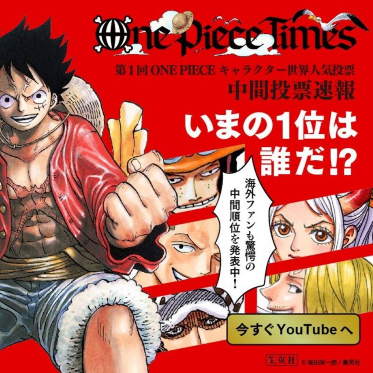 One Piece 世界人気投票 中間1位はルフィ ゾロ人気のエリアも多数 21年2月22日 エキサイトニュース