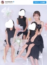 熊田曜子、母の日に愛娘たちとの幸せショットを公開「可愛い可愛い三姉妹のママにしてくれてありがとう」