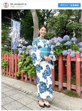 新婚のTBS美人アナ、今年初めての浴衣姿にファンほれぼれ「反則」