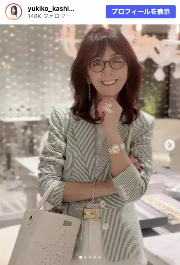 柏木由紀子78歳、20年前のジャケットで爽やかコーデ　夫・坂本九さんとの思い出の品も