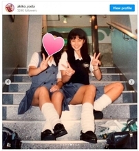 矢田亜希子、ミニスカ＆ルーズソックスのギャルな“女子高生”時代に反響