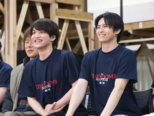 三浦宏規＆高野洸、舞台『キングダム』続編に意気込み　“王騎”山口祐一郎のさすがの包容力をカンパニー絶賛！