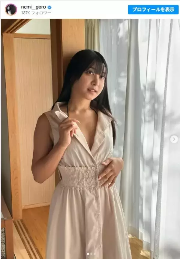 「ガチでムリ」異例解雇から4年のグラビア美女、レアな純白ワンピ姿に反響