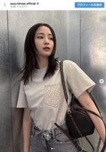 広瀬すず、ルイ・ヴィトンのTシャツ姿披露　ラフな装いに「美しすぎる」と反響