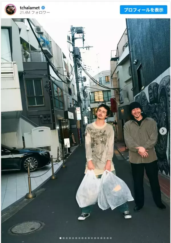 ティモシー・シャラメ、そばやアイスに舌鼓　来日オフショットを大量投稿！