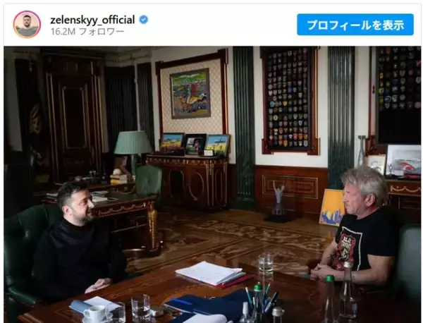 オスカー受賞のショーン・ペン、授賞式を欠席しウクライナでゼレンスキー大統領と会談