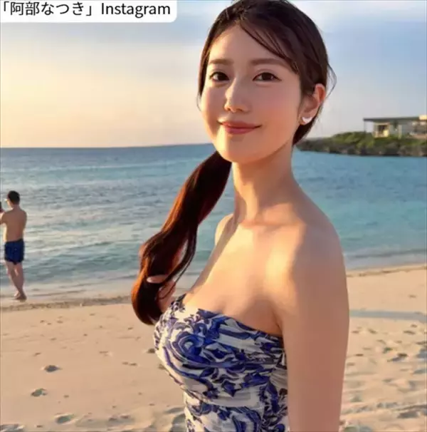 “令和の峰不二子”阿部なつき26歳、ビーチで抜群プロポーション全開「健康的」「美しすぎてAIかと」