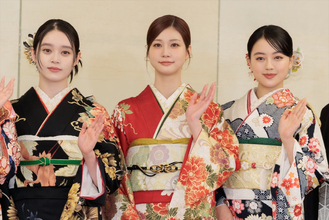 生見愛瑠「『見ない日ないね』と言われる人になりたい」　高石あかり、上坂樹里らエイベックス所属タレントと晴れ着お披露目