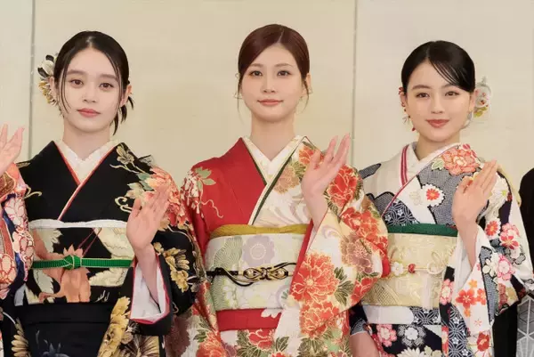 生見愛瑠「『見ない日ないね』と言われる人になりたい」　高石あかり、上坂樹里らエイベックス所属タレントと晴れ着お披露目