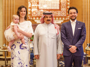 ヨルダン王室フセイン皇太子＆ラジワ妃、生後8ヵ月のイマン王女とバーレーン訪問
