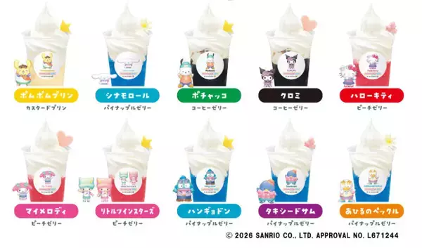 不二家、サンリオの世界観を表現したサンデー発売！　ポムポムプリンの顔型タルトもネット限定で登場