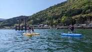琵琶湖をぬれずに楽しめる「水上サイクリング」登場！　パワースポットで記念撮影もできる
