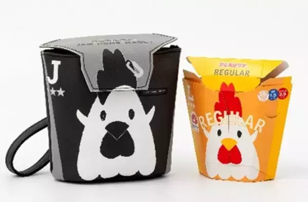 からあげクン×「JAM HOME MADE」がコラボ！　黒を基調としたポーチやバッグ付きブックが登場