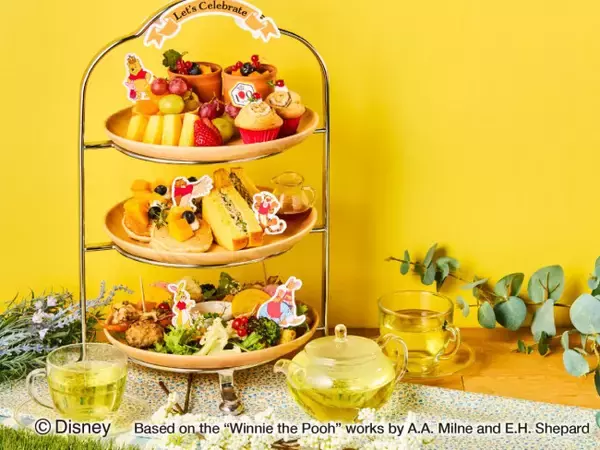 ディズニーカフェに“くまのプーさんエリア”が登場！　限定アフタヌーンティーやグッズを展開