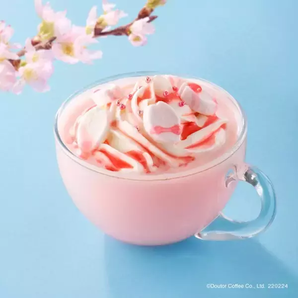 ドトールコーヒー「桜フェア」第1弾が開催！　ピンク色の限定メニュー4種を発売